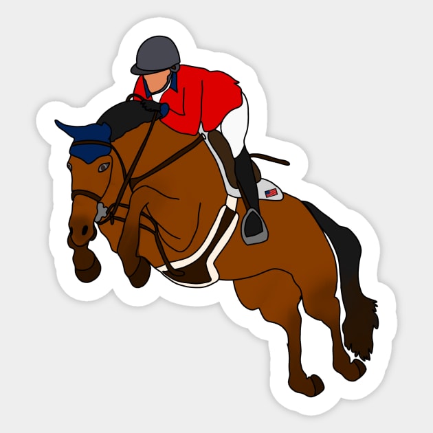 Jessica Springsteen and Don Juan Van de Donkhoeve Sticker by GrellenDraws